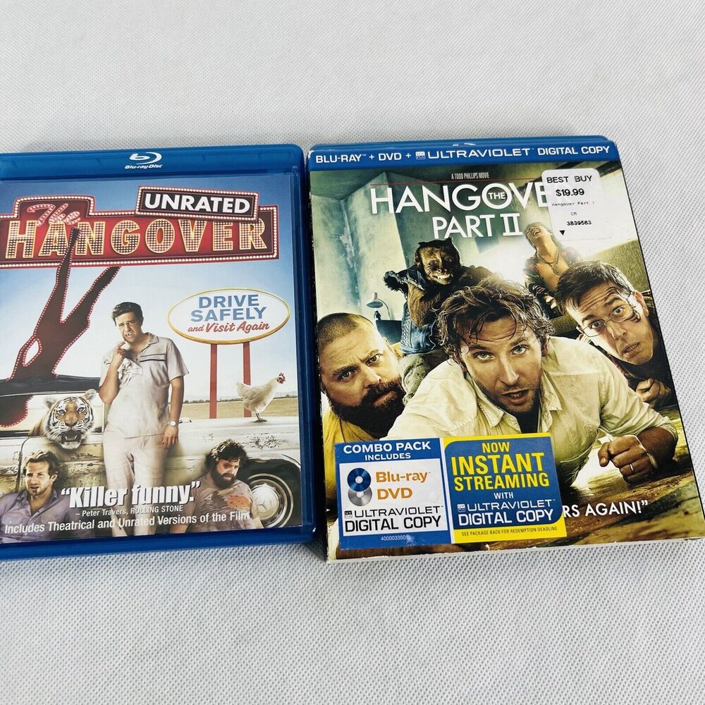 5 for $25| The‎ Hangover Part I & II Lot (Blu-ray, 2009/2011)